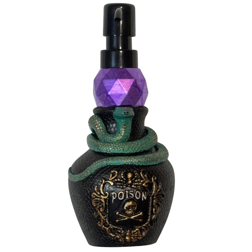 Black Green Snake Poison Soap / Lotion Dispenser Gothic Apothecary Decor